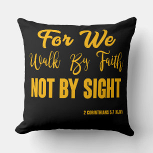 2 Corinthians 5:7 Bijbelverse KJV Citaat Kussen