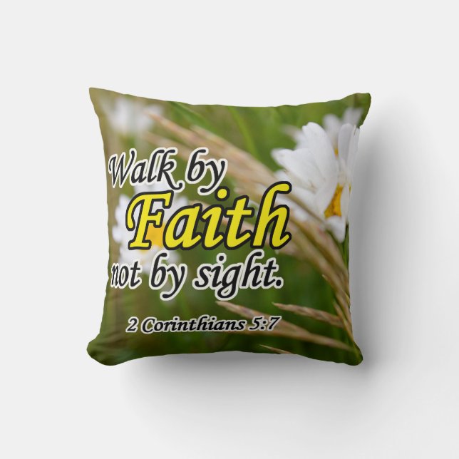 2 Corinthians 5:7 Pillow Kussen (Voorkant)