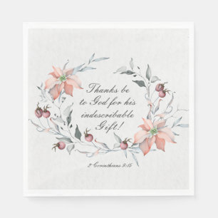 2 Corinthians 9:15 Bedankt voor God Kerstmis Servet