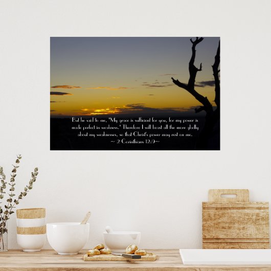 2 Corinthiens 12:9 Poster (Cuisine)