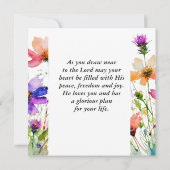 2 Corinthiens 3:17 Liberté Bible Verse Carte Plat (Dos)