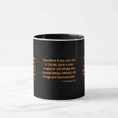2 Corinthiens 5:17 KJV Bible Verse Mug à deux tons (Centre)
