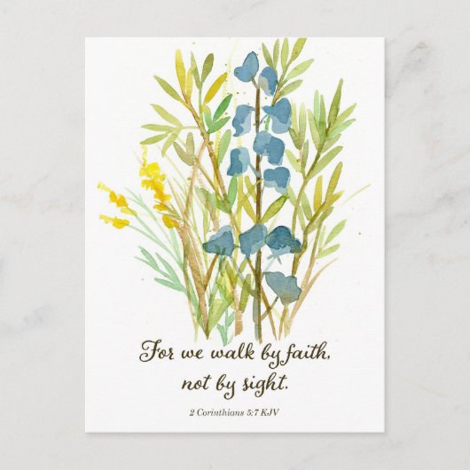 2 Corinthiens Marchent Par La Foi Écriture Carte D (Devant)
