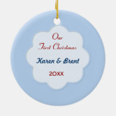 2 Côté -1er Noël Pain d'épices Ornement de la fami (Dos)