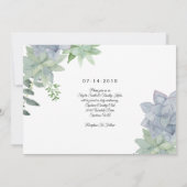 2 Côté Modifier la date Carte photo - succulents (Dos)