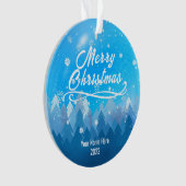 2 côtés Couché Bleu Neige & Forêt Joyeux Noël (devant)