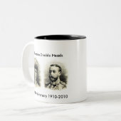 2 Couleurs 100th Grande tasse d'anniversaire (Devant gauche)