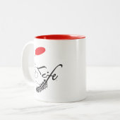 2 Couleurs 11 oz tasse à deux tons (Devant gauche)