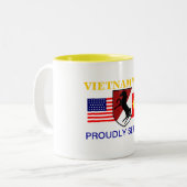 2 Couleurs 11ème TASSE du VIETNAM de RÉGIMENT de CAVALERIE (Devant gauche)