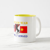 2 Couleurs 11ème TASSE du VIETNAM de RÉGIMENT de CAVALERIE (Devant droit)
