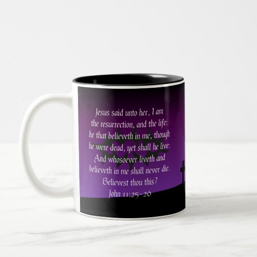 2 Couleurs 11h25 de John - tasse de café de vers de 26 bibles (Gauche)