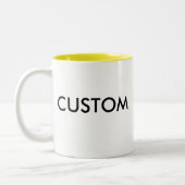 2 Couleurs 11oz tasse à deux tons faite sur commande - JAUNE (Gauche)