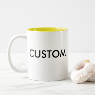 2 Couleurs 11oz tasse à deux tons faite sur commande - JAUNE