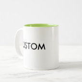 2 Couleurs 11oz tasse à deux tons faite sur commande - VERT (Devant gauche)