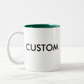 2 Couleurs 11oz tasse à deux tons faite sur commande - VERT (Gauche)