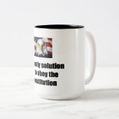 2 Couleurs 15 onces. Tasse de café avec Eagle chauve avec le (Devant droit)