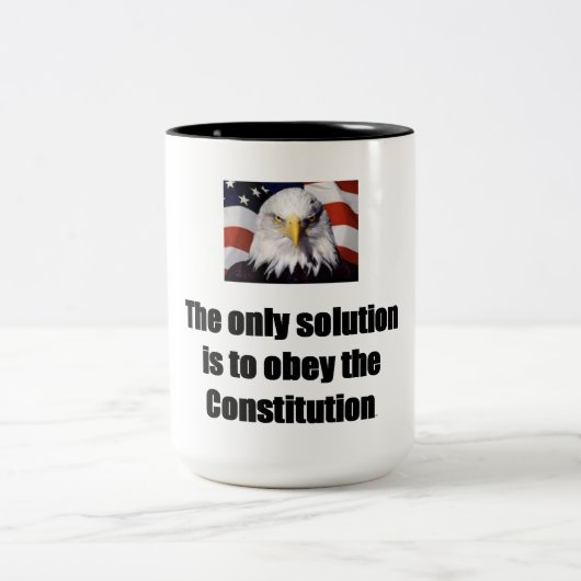 2 Couleurs 15 onces. Tasse de café avec Eagle chauve avec le (Centre)