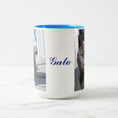 2 Couleurs 15 onces. Tasse de chat (Centre)