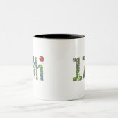 2 Couleurs 17ème Tasse de cadeaux d'anniversaire (Centre)