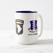 2 Couleurs 187TH Tasse aéroportée de l'INFANTERIE RAKKASANS (Devant droit)