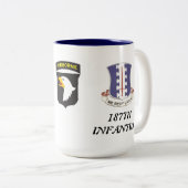 2 Couleurs 187TH TASSE de l'INFANTERIE RAKKASAN (Devant droit)