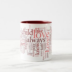 2 Couleurs 1 tasse de nuage de mot des Corinthiens 13