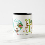2 Couleurs 2016 ans de tasse mignonne de singe (Centre)