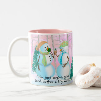 2 Couleurs 20 oz Snowmen et tasse de café