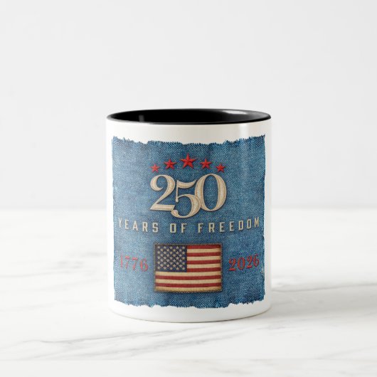 2 Couleurs 250 Ans de Liberté - Tasse à Café (Centre)