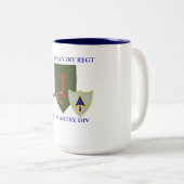 2 Couleurs 26ème TASSE de division d'INFANTERIE de RÉGIMENT (Devant droit)
