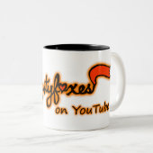2 Couleurs 2-Ton de Rustyfoxes 11 onces. Tasse de café (Devant droit)