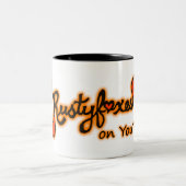 2 Couleurs 2-Ton de Rustyfoxes 11 onces. Tasse de café (Centre)