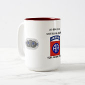 2 Couleurs 2D TASSE de l'INFANTERIE 82D ABN de MILLIARD 325TH (Devant gauche)