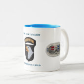 2 Couleurs 2ème TASSE AÉROPORTÉE de 506TH INFANTERIE de (Devant droit)