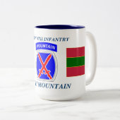 2 Couleurs 2ème TASSE de MONTAGNE de 4ème INFANTERIE de (Devant droit)