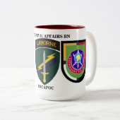 2 Couleurs 404TH TASSE de BATAILLON d'AFFAIRES CIVILES (Devant droit)