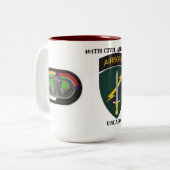 2 Couleurs 404TH TASSE de BATAILLON d'AFFAIRES CIVILES (Devant gauche)