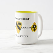 2 Couleurs 5ème TASSE de division de CAVALERIE de RÉGIMENT de (Devant droit)