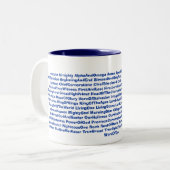 2 Couleurs 87 noms de tasse de JÉSUS (Devant gauche)