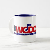 2 Couleurs A20 - tasse de café de WCDORadio.com (Devant gauche)