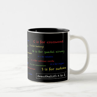 2 Couleurs A de l'anesthésiste à tasse de Z - noir