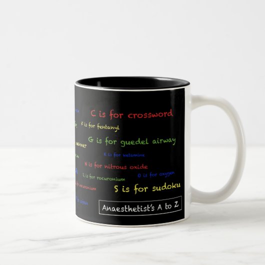 2 Couleurs A de l'anesthésiste à tasse de Z - noir (Droit)