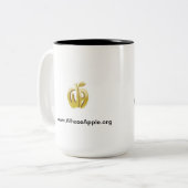 2 Couleurs À qui Apple - grande tasse (Devant gauche)