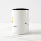 2 Couleurs À qui Apple - grande tasse (Centre)