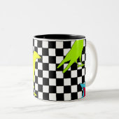 2 Couleurs "À vol d'oiseau" tasse (Devant droit)