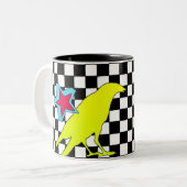 2 Couleurs "À vol d'oiseau" tasse (Devant gauche)