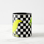 2 Couleurs "À vol d'oiseau" tasse (Centre)