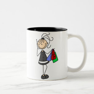 2 Couleurs Achats et chiffre tasse de bâton de portable