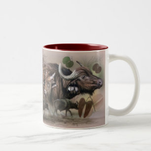 2 Couleurs Africain Big 5 tasse à café - Cape Buffalo