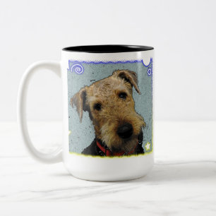 2 Couleurs Aimez ma tasse d'Airedale